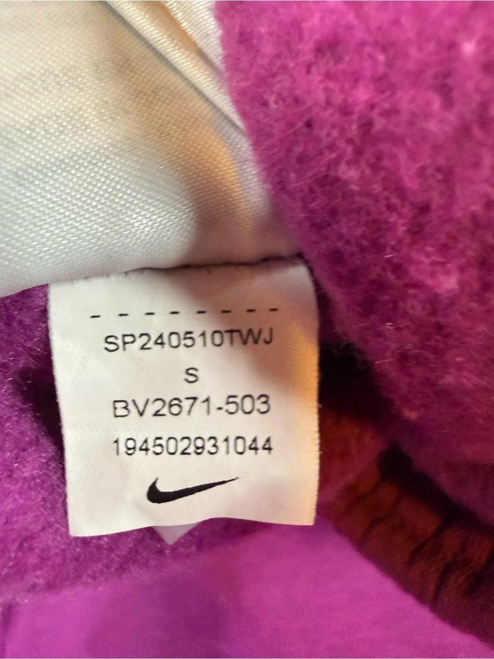 Nike Sportswear Club Fleece Joggers Purple Women’s Small